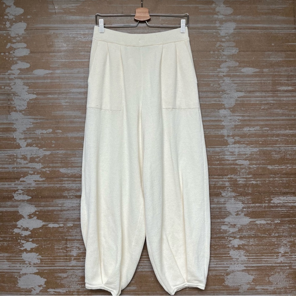 Free People Cream Wide-Leg Pants - Picture 2 of 7
